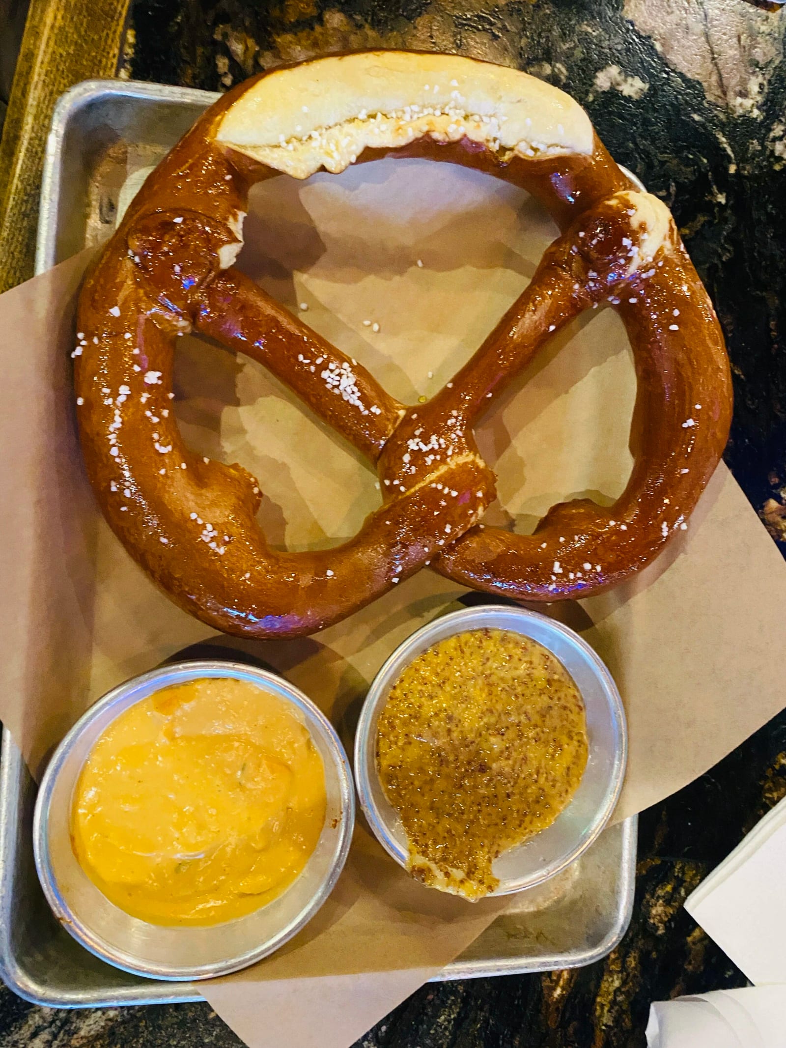 This huge pretzel was delicious…